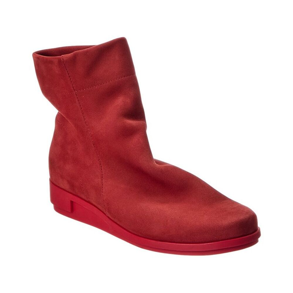 Arche Daykam Leather Bootie, Red